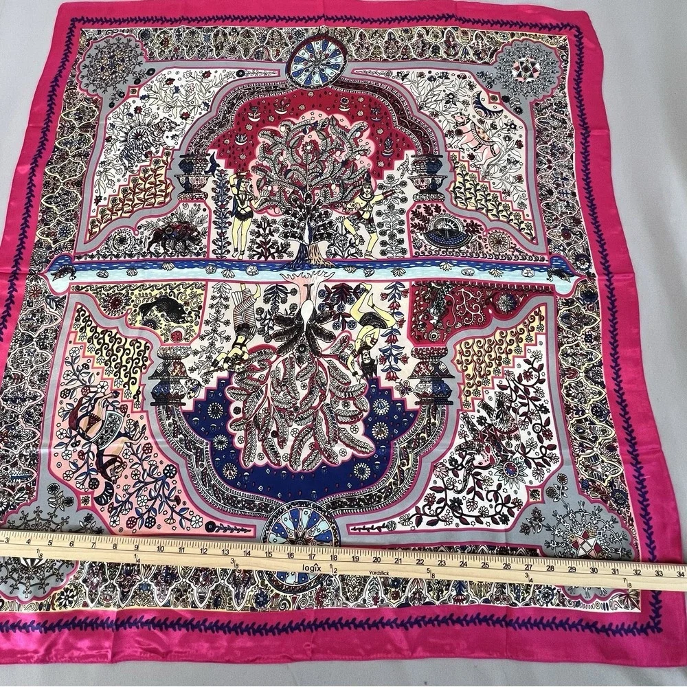 Women's Scarf 100% Silk Feel‎ Polyester Multicolor 35